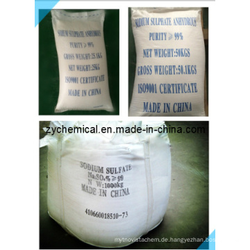 Natriumsulfat wasserfrei (Global Salt / SSA), verwendet in Färben, Glas, Leder und Gummi